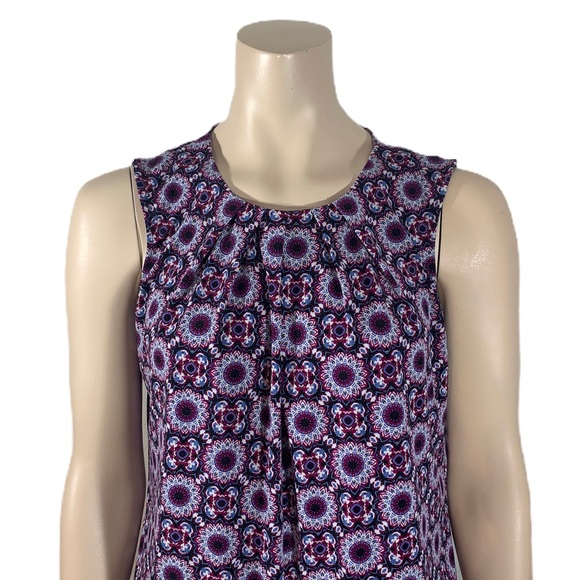 3/$30 - Jones New York Kaleidoscope Top Sz M - Picture 2 of 9